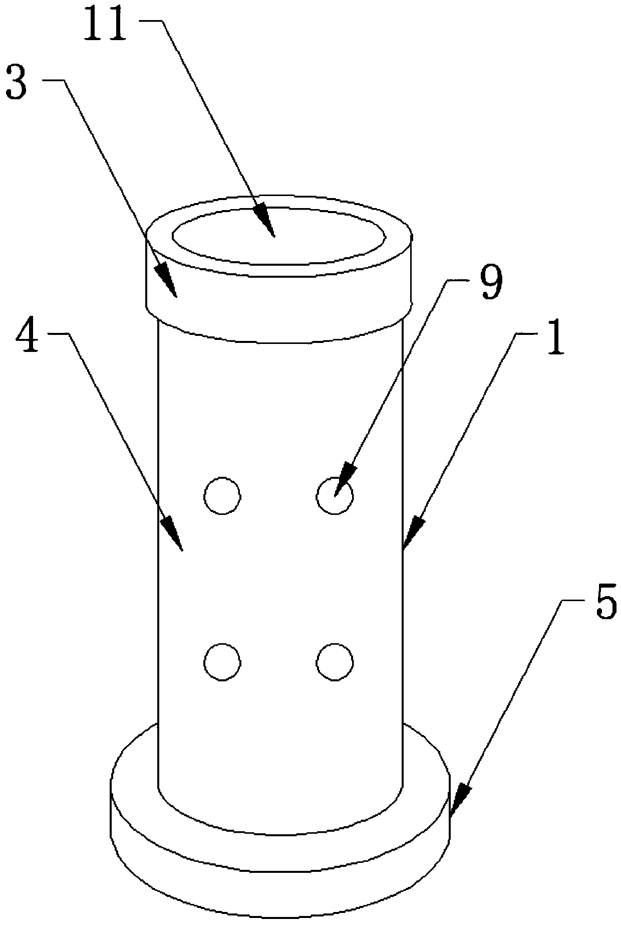 Copper sleeve structure with an integrated sleeve base