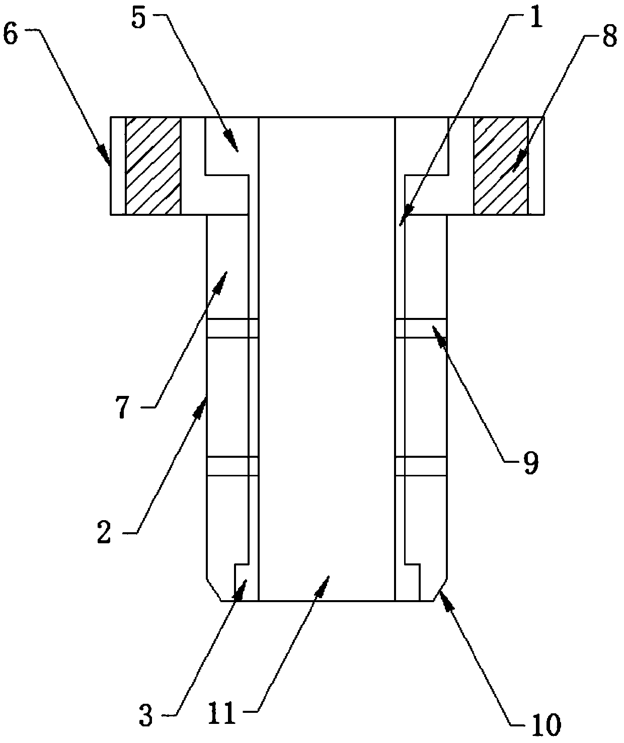 Copper sleeve structure with an integrated sleeve base