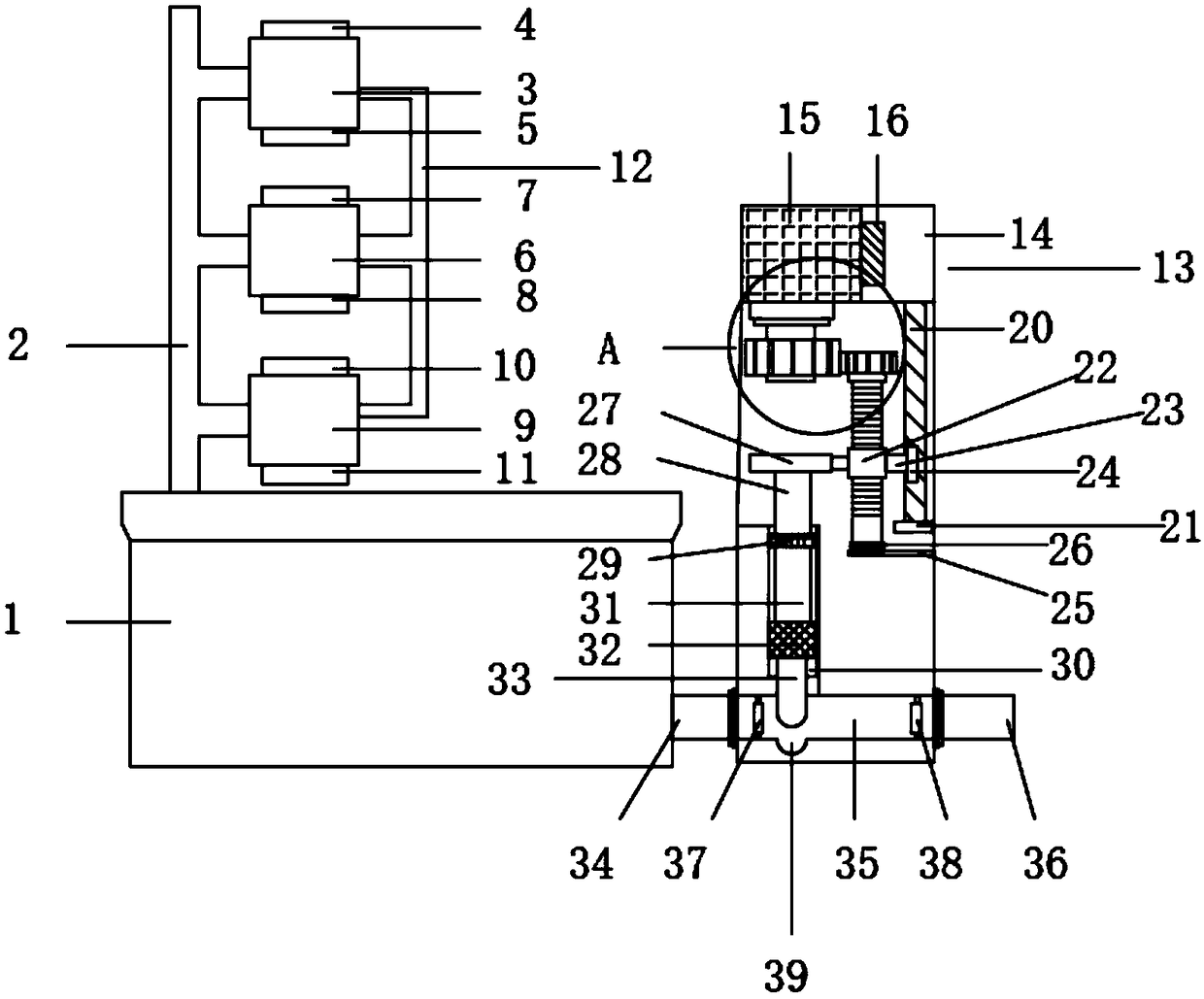 Flow balance adjusting device for hydraulic press