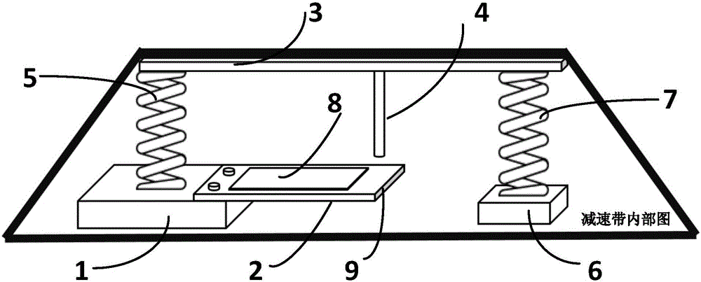 Piezoelectric energy collector applied to road deceleration strip and collection circuit of piezoelectric energy collector