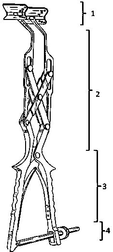 Expanding instrument for space between lumbar spinous processes