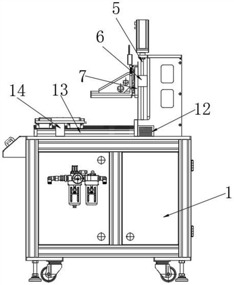 Thickness measuring device for lithium battery processing and working method thereof