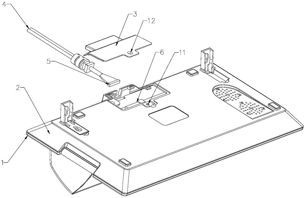 Terminal equipment type bottom cover plate assembling structure and application method thereof