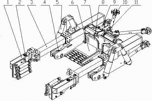 Device for protecting nose landing gear of rodless aircraft tractor