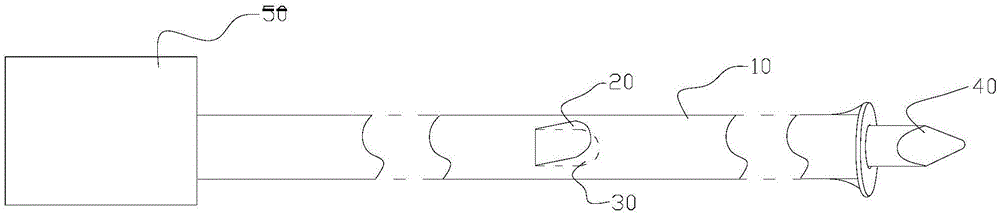 Negative pressure anal drainage drug injector and manufacturing method thereof