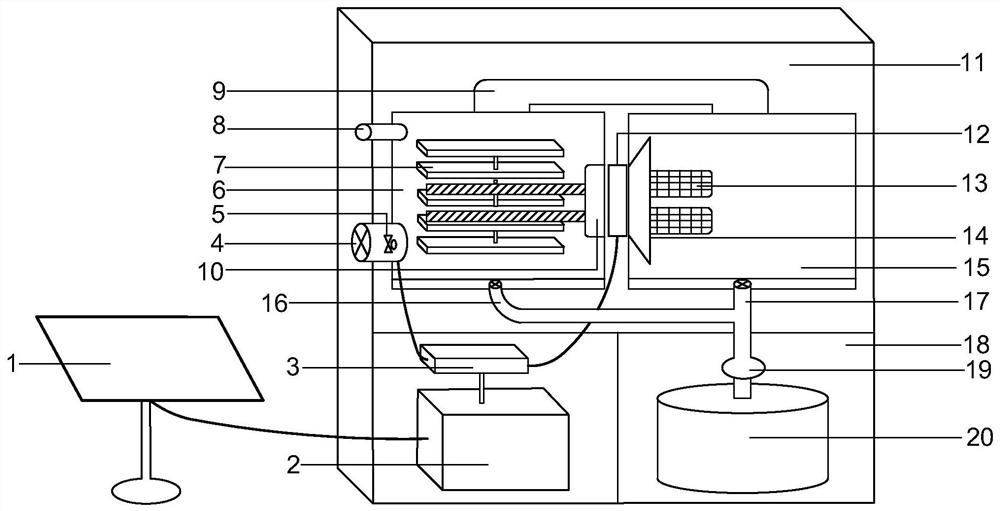 Circulating adsorption refrigeration complementary solar air water-taking device