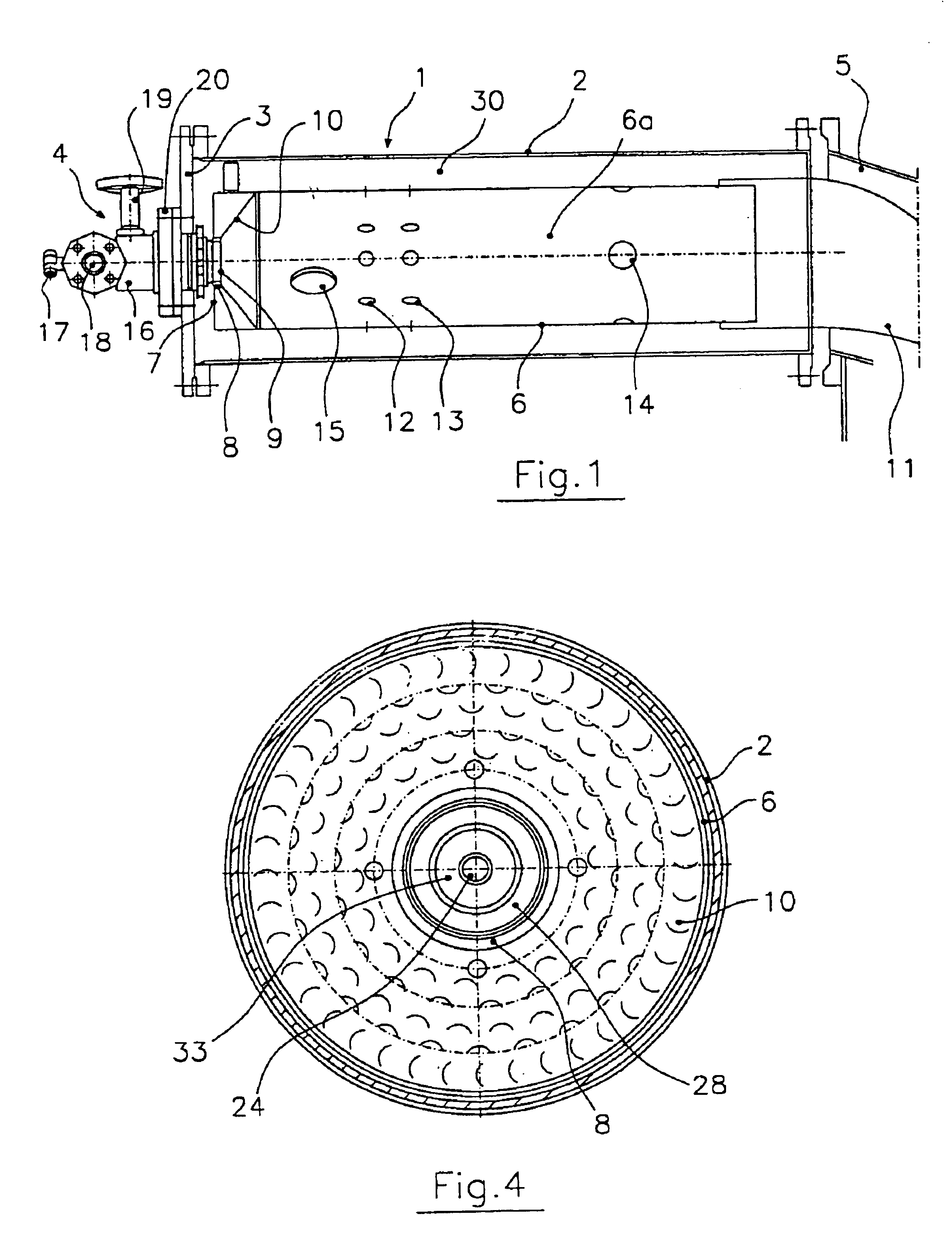 Low NOx emission diffusion flame combustor for gas turbines