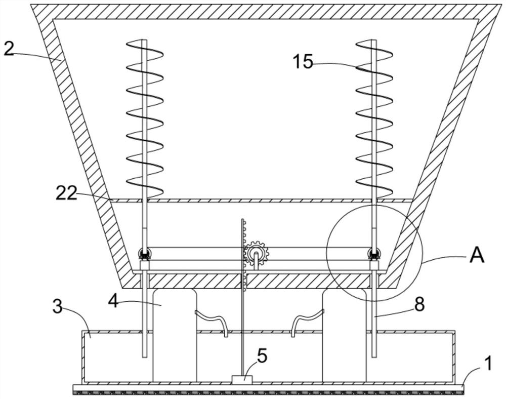 A vehicle-mounted flowerpot with automatic soil turning function