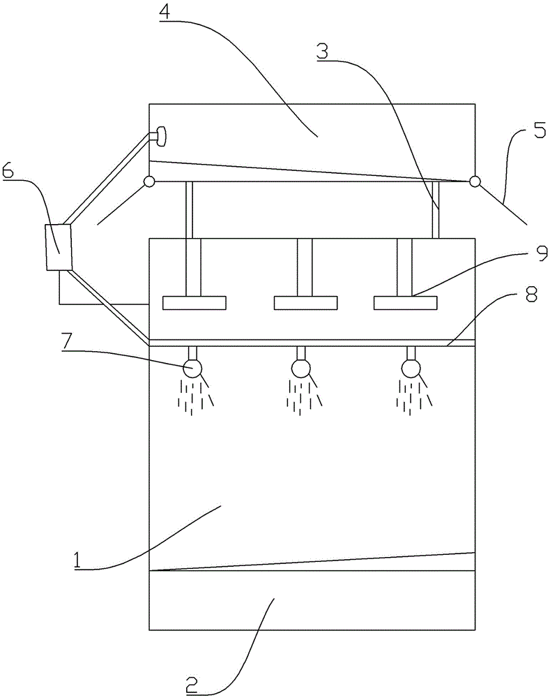 Dairy cattle barn with cooling function