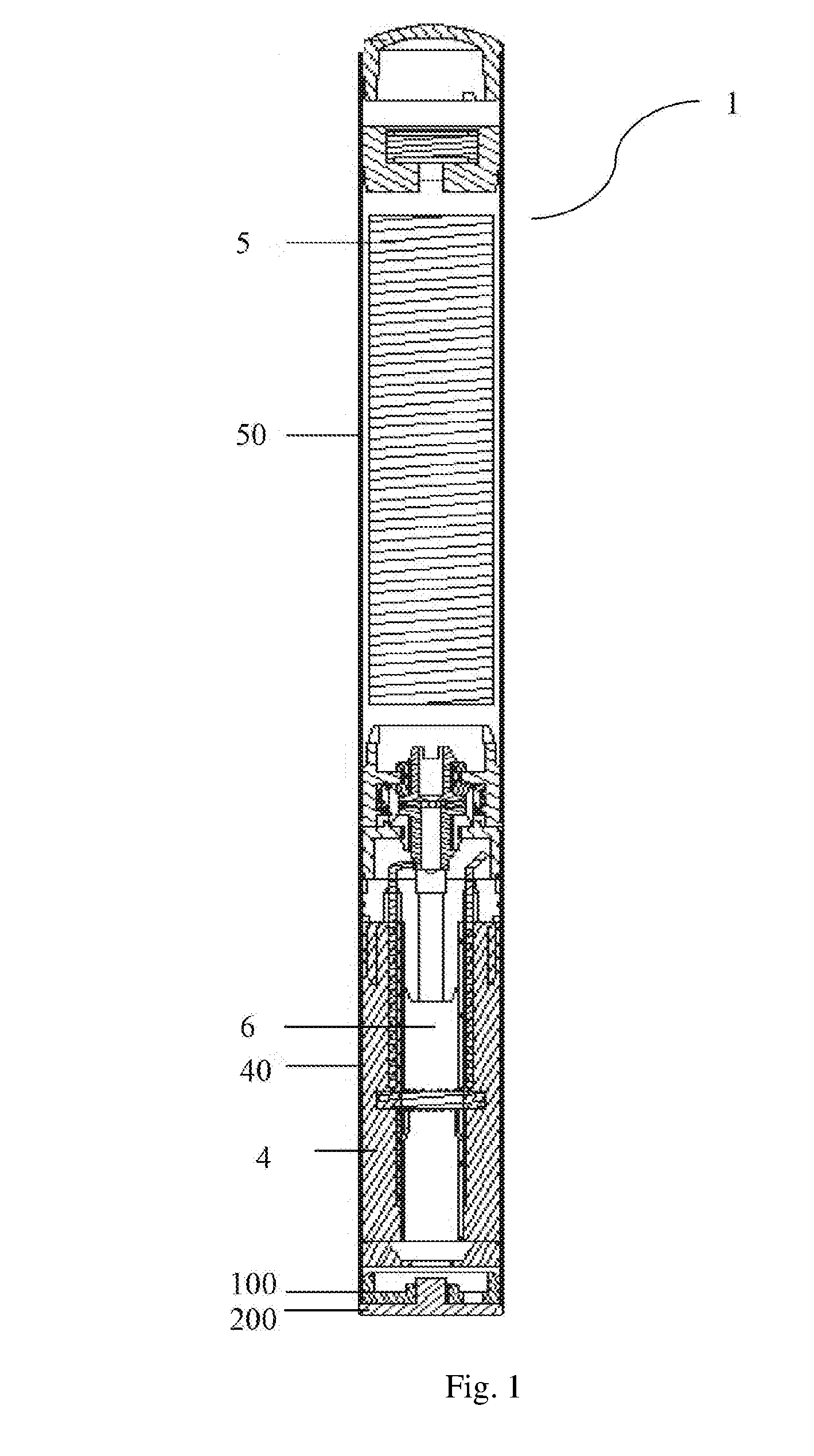 Vent hole-adjustable electronic cigarette