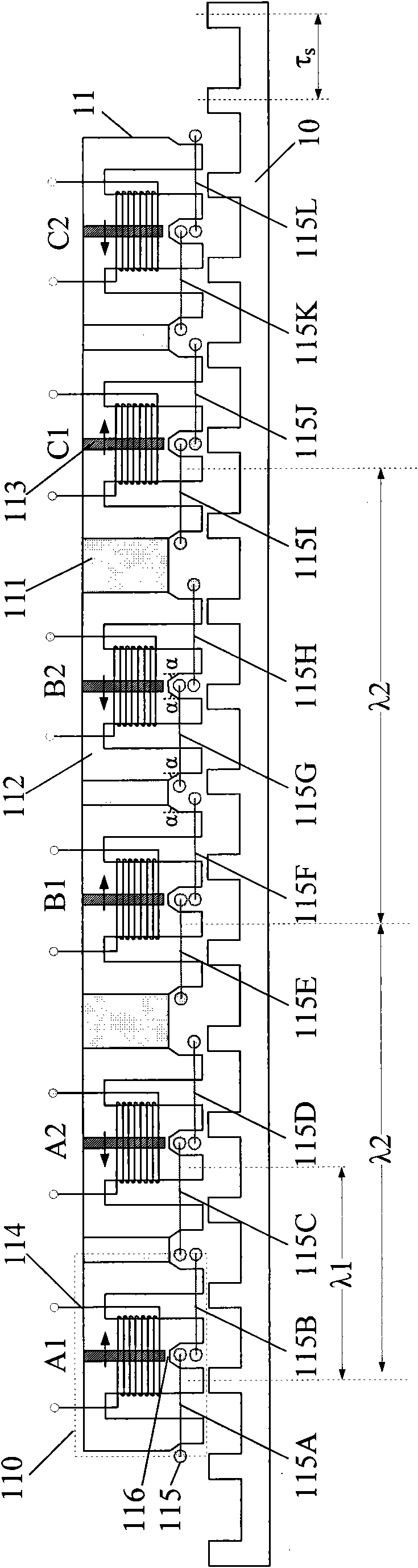 Complementary modular hybrid excited linear motor