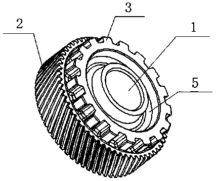 New energy automobile speed reducer driven gear and manufacturing process thereof