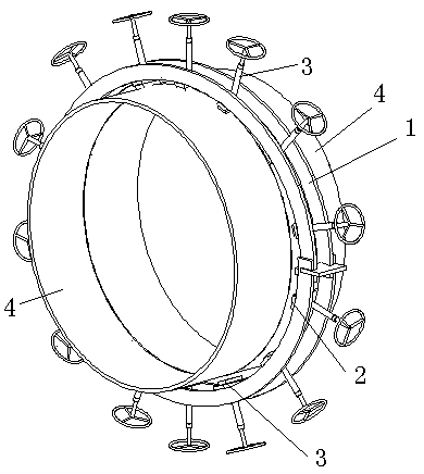 Portable large pipeline welding butting device and method of use