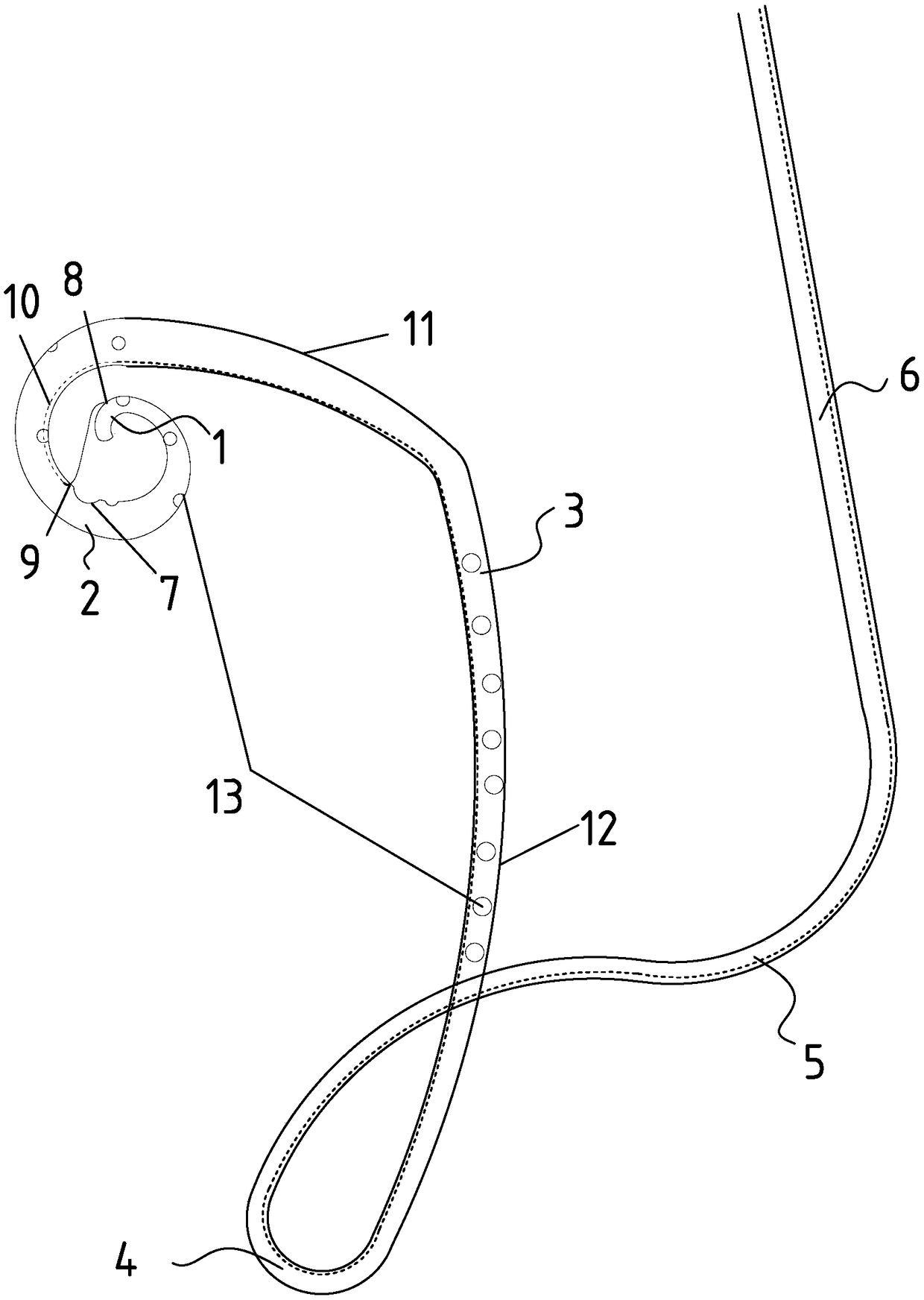 External drainage tube for nasal-gallbladder bile