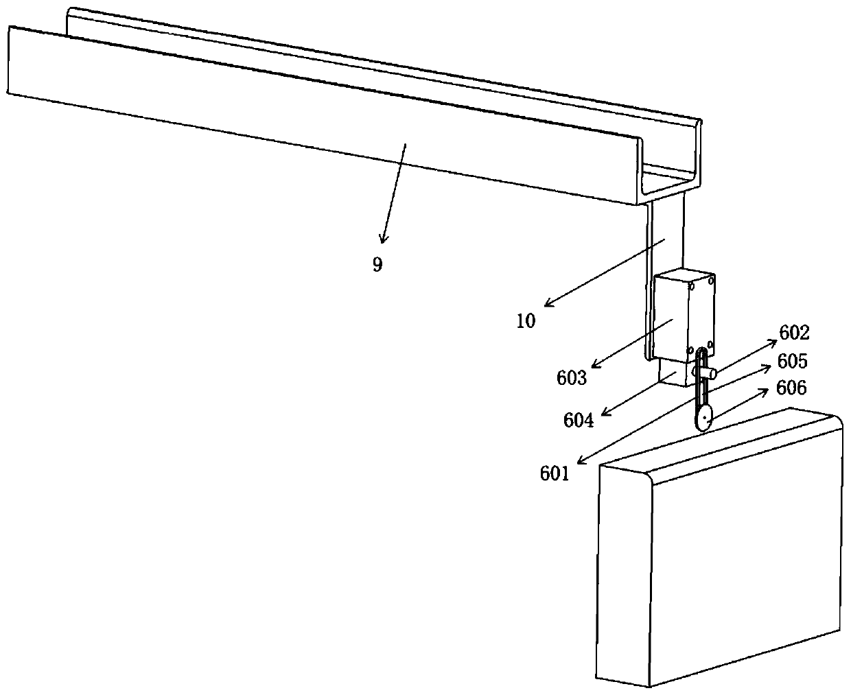 Vehicle-mounted detection device for port track