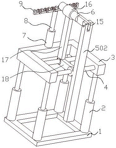 Convenient high-position nail driving device