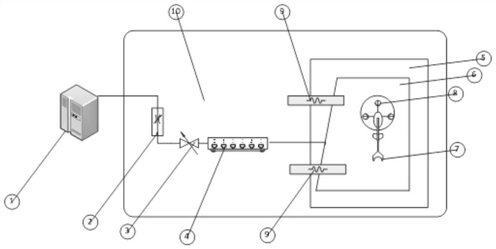 Hydrogen composite gas explosion limit test system and test method