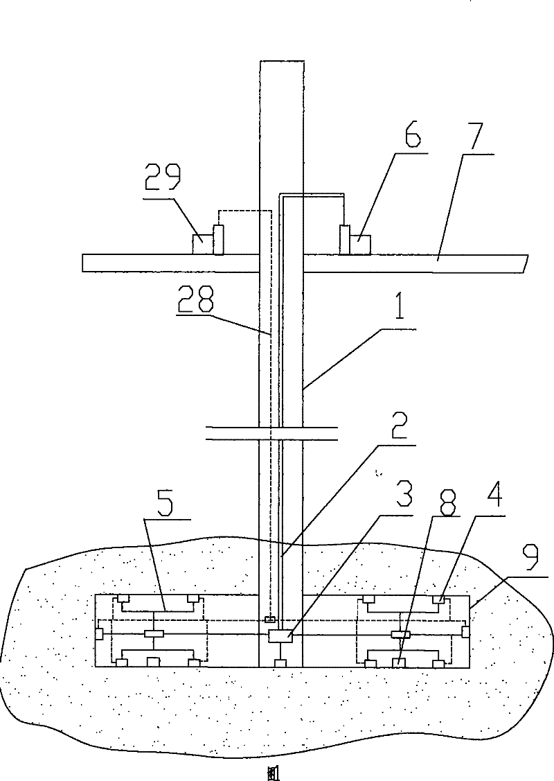 Petroleum platform pile shoe lifting auxiliary system