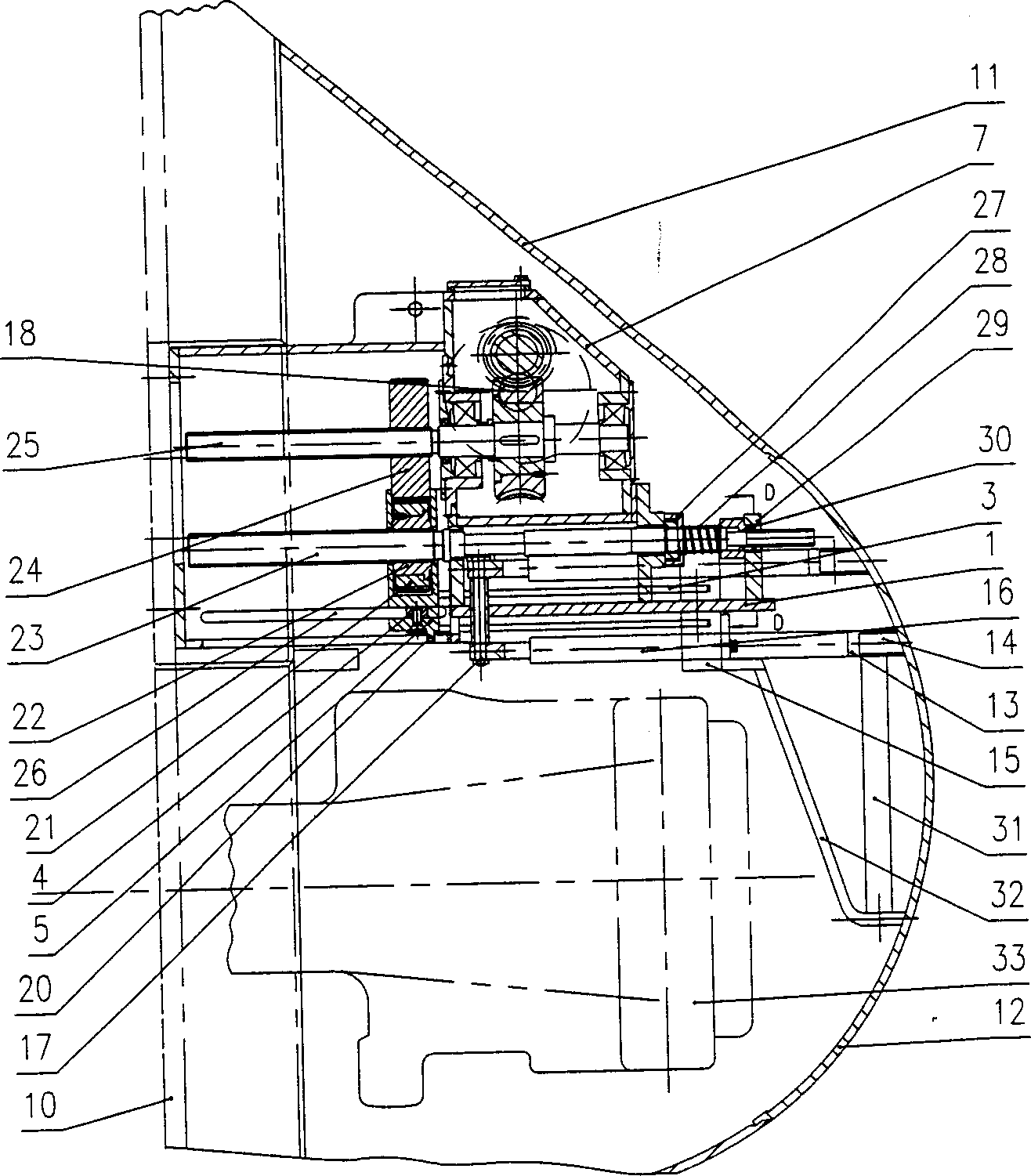 Automatic opening-closing unit of movable head cover for locomotive