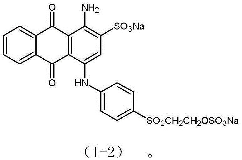 A kind of composite reactive blue dye