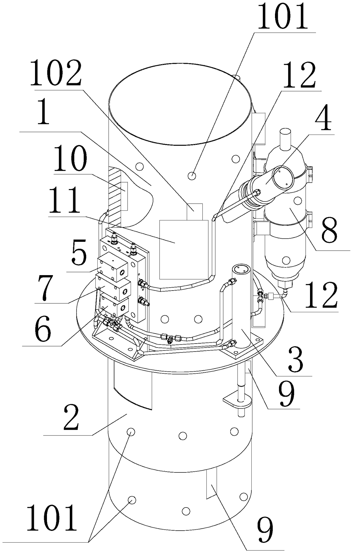 A riser filling valve with structure and operation state self-checking function