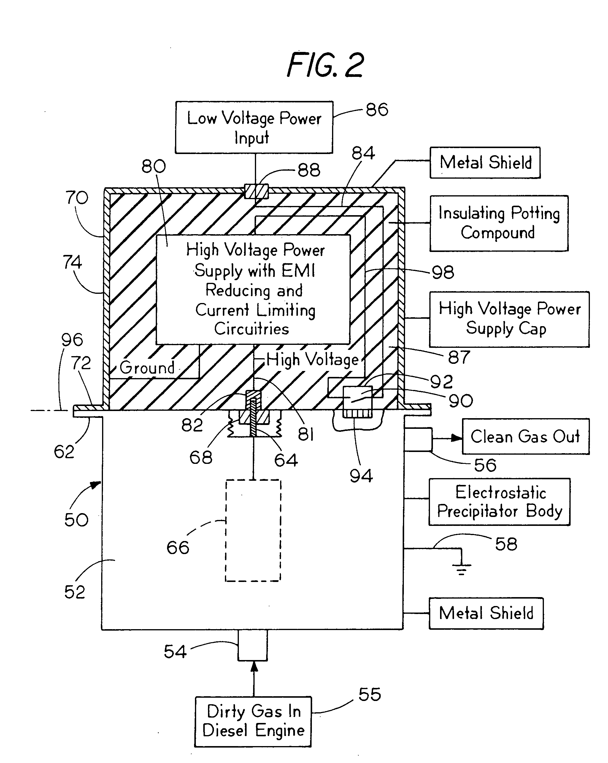 Electrostatic precipitator for diesel blow-by