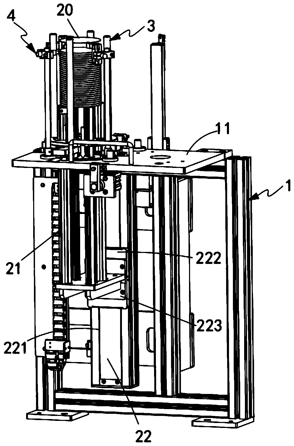 A silicon wafer automatic slice feeding mechanism