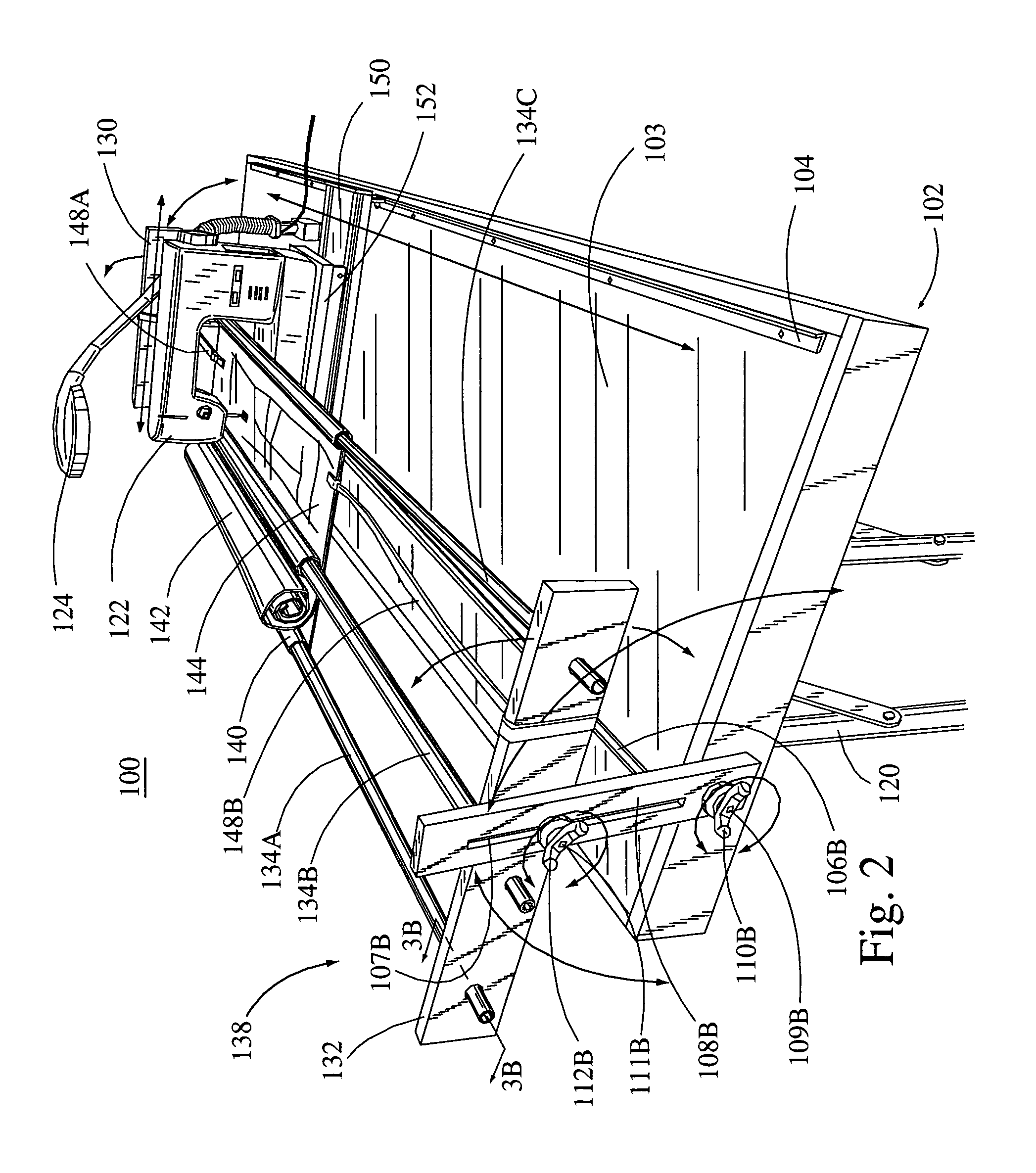 Adjustable quilting machine