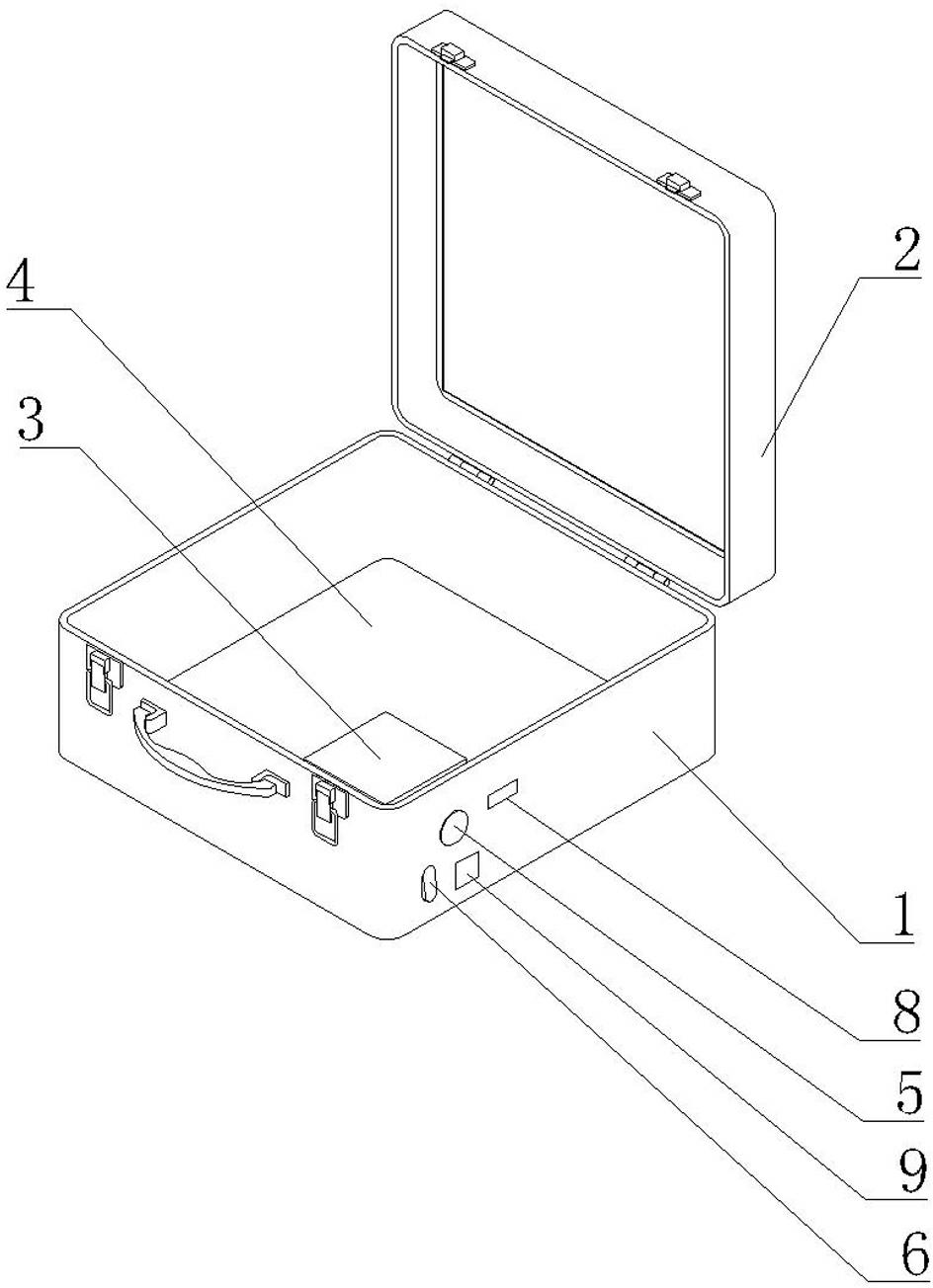 Portable escape equipment storage box and community intelligent fire-fighting early-warning integrated device