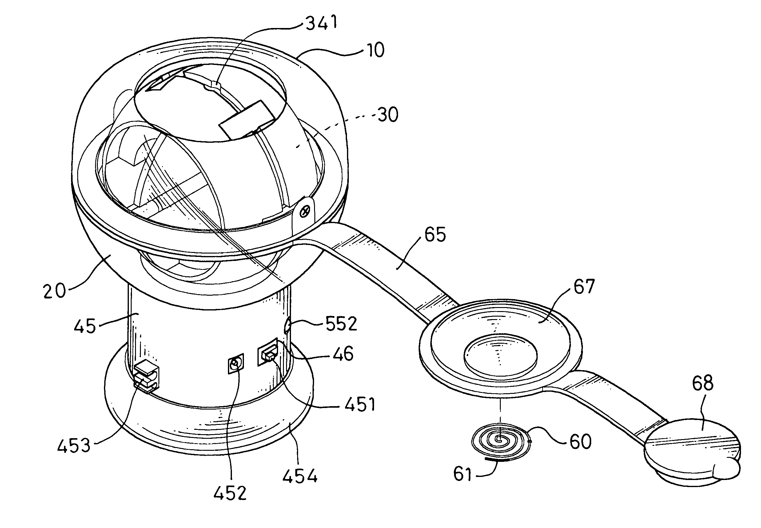 Manual electric generating device