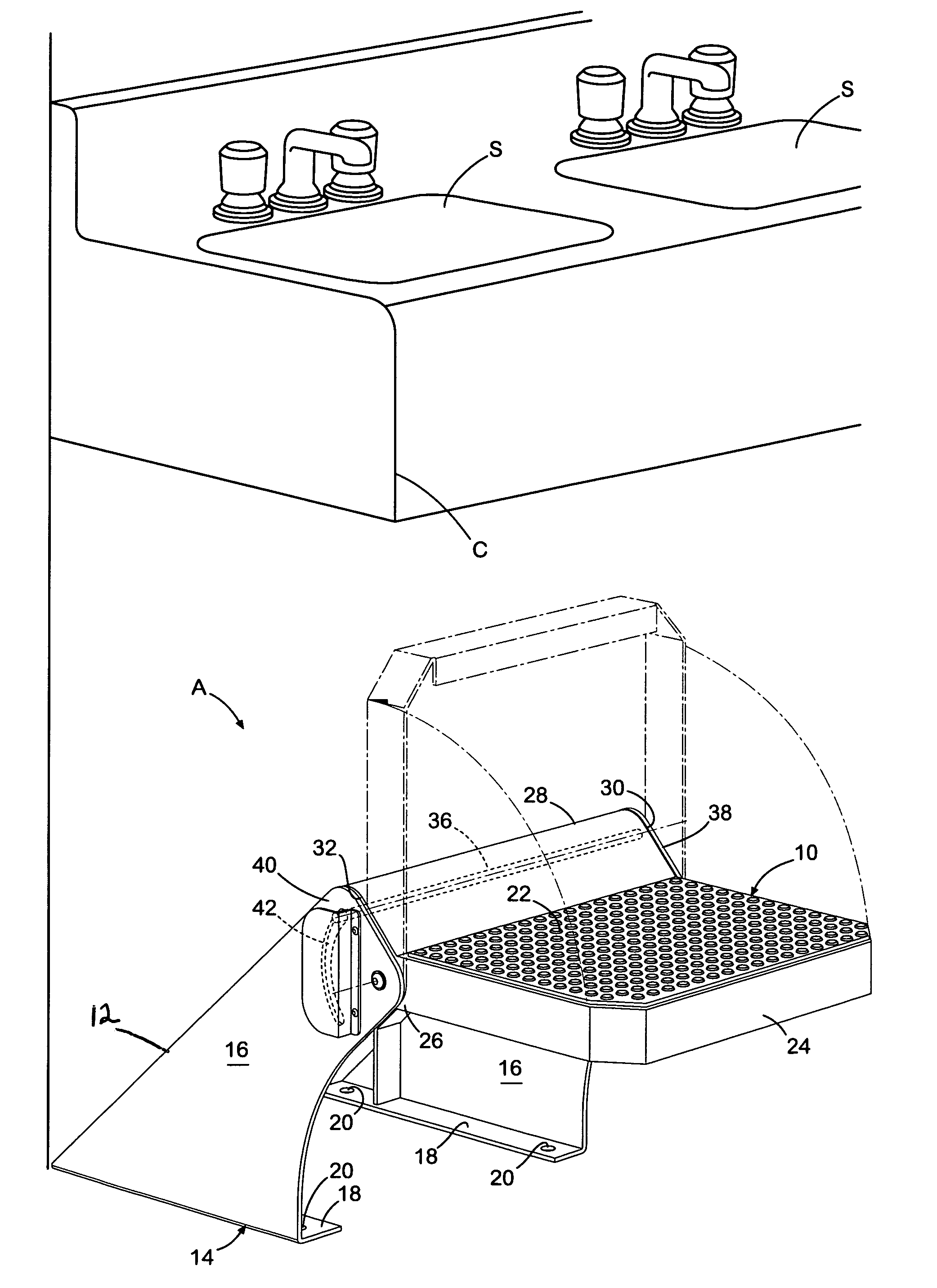 Sink access device for a public restroom