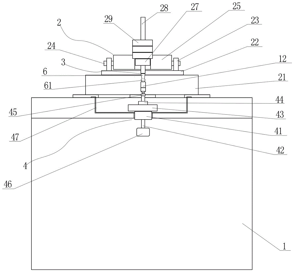 Absorption type glass column circular head grinding device