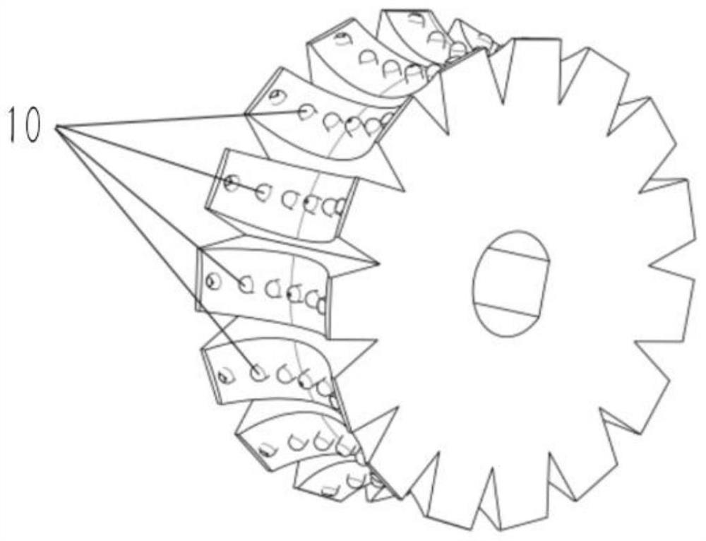 Rotary type single-rod sugarcane cutting and leaf-stripping device