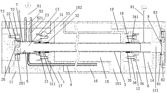 Water-cooled gas laser tube