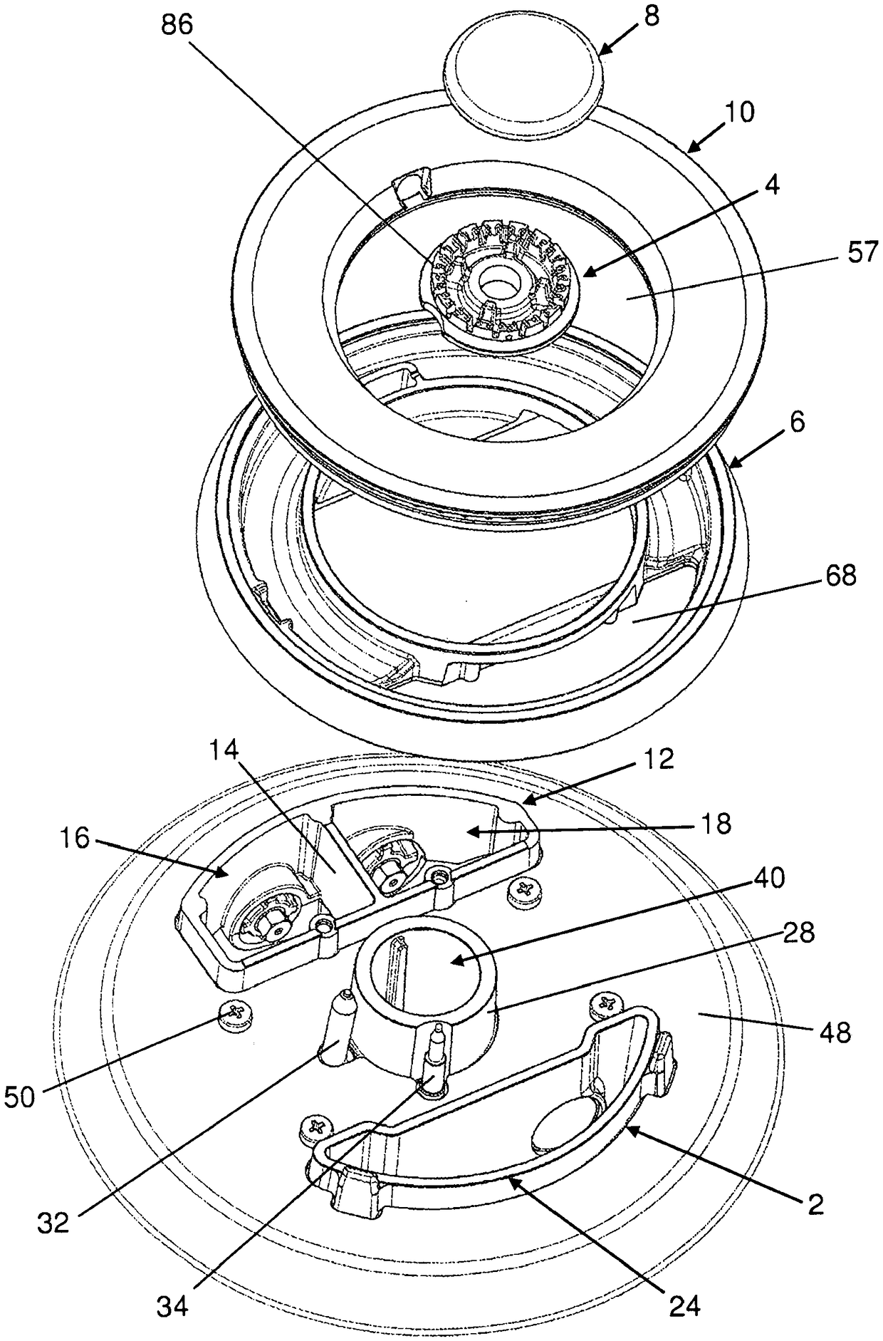 A gas burner with multiple rings of flames for cooking hobs