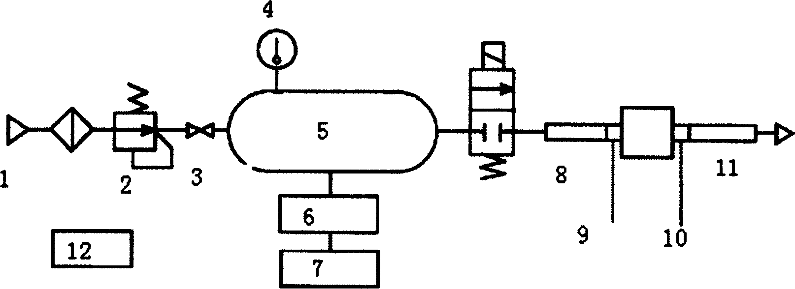 Isothermal container discharge process experimental apparatus