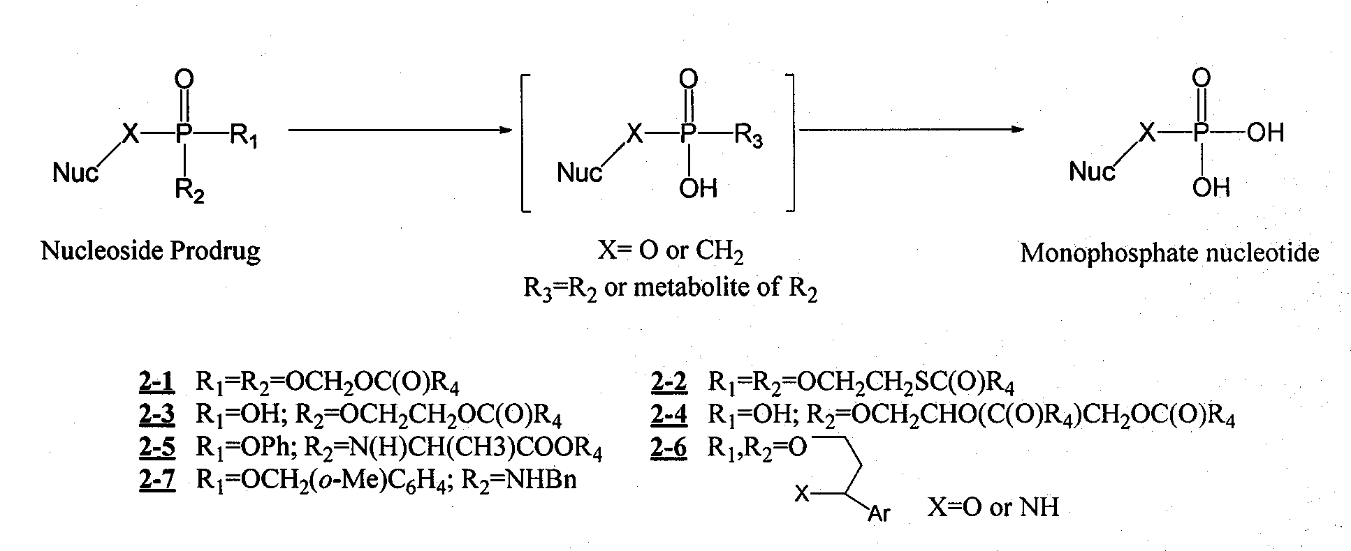 Structure and synthesis of novel nucleoside phosphate prodrug containing substituted benzyl