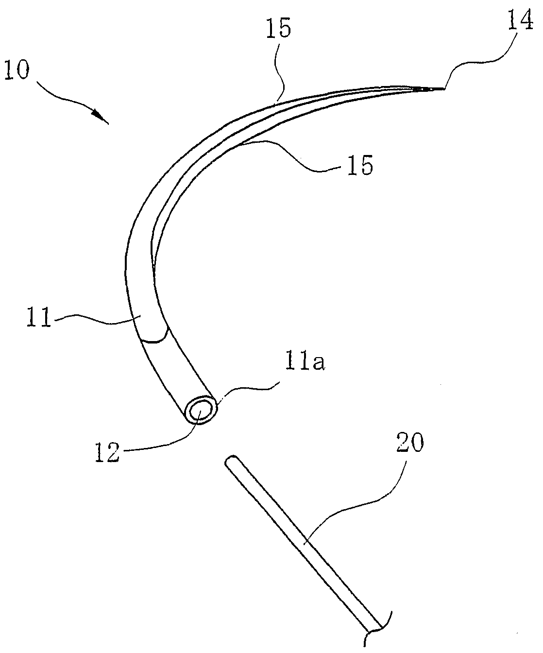 Eyeless Sewing Needle and Fabrication Method for the Same