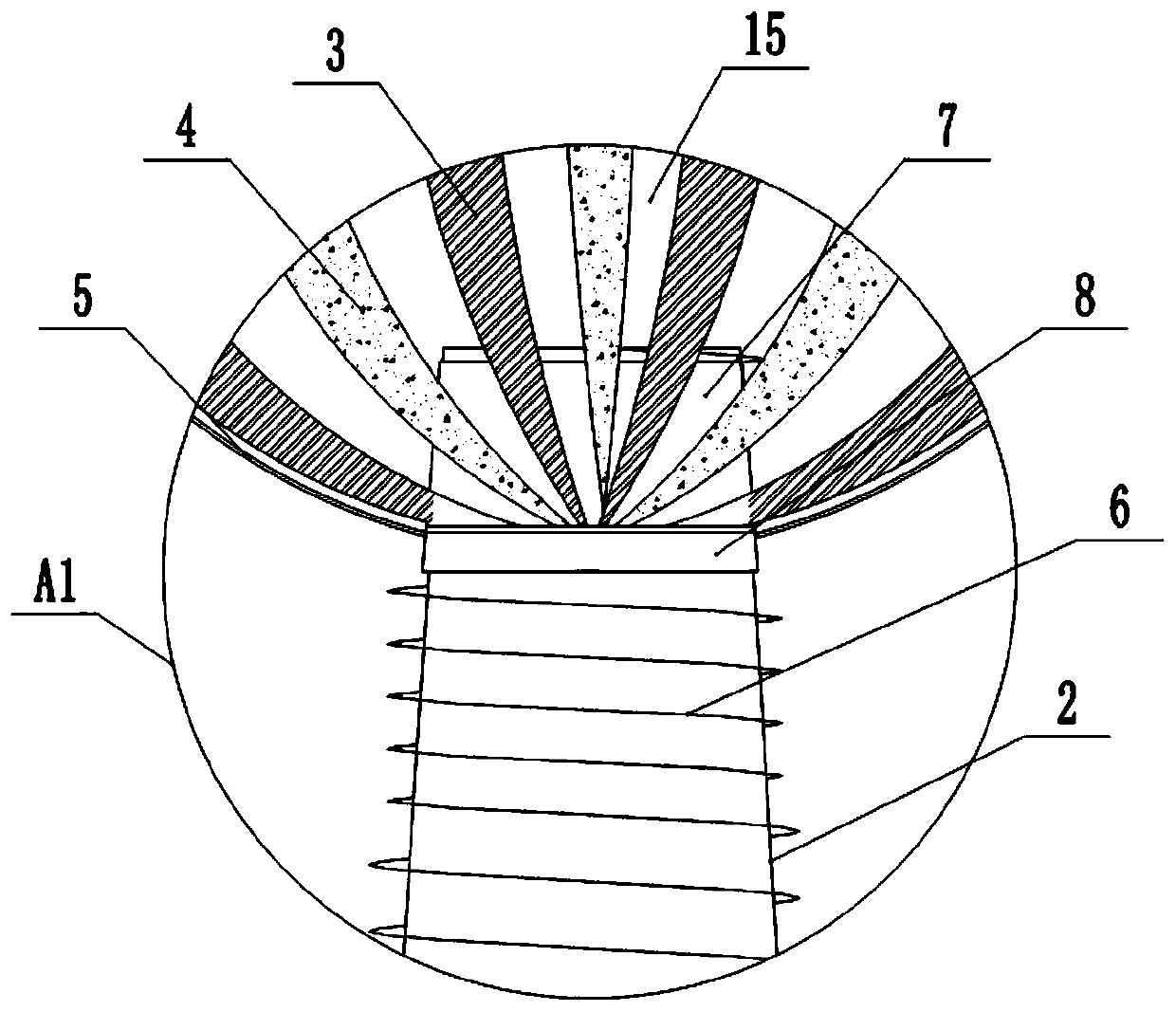 Negative pressure type nasal hair trimming device