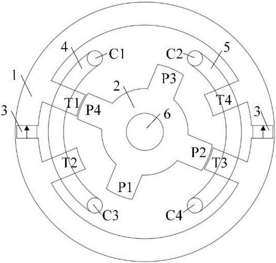 Doubly salient permanent magnet synchronous motor with unequally spaced stator poles