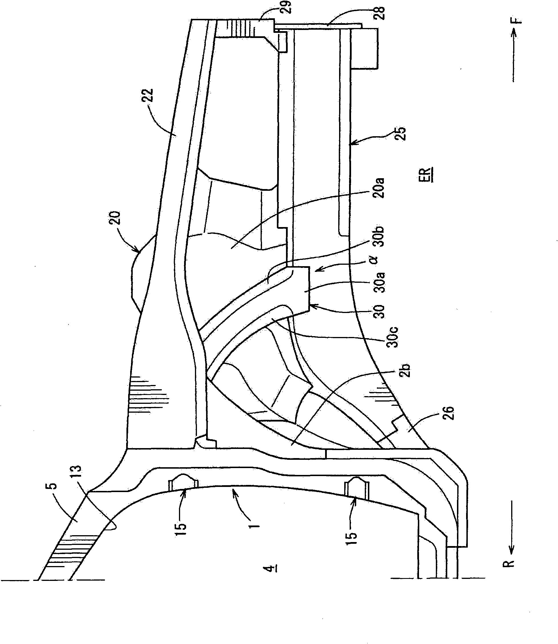 Body structure of vehicle and assembling method therefor