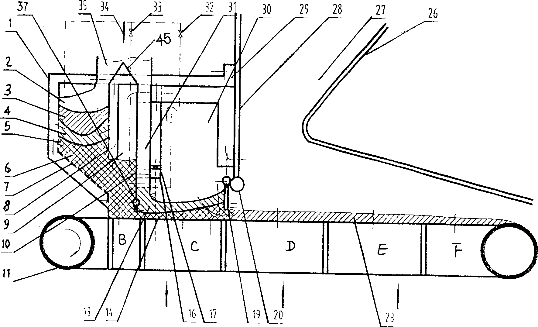 Layered decoupling coal-burning technology and mechanical layered decoupling furnace