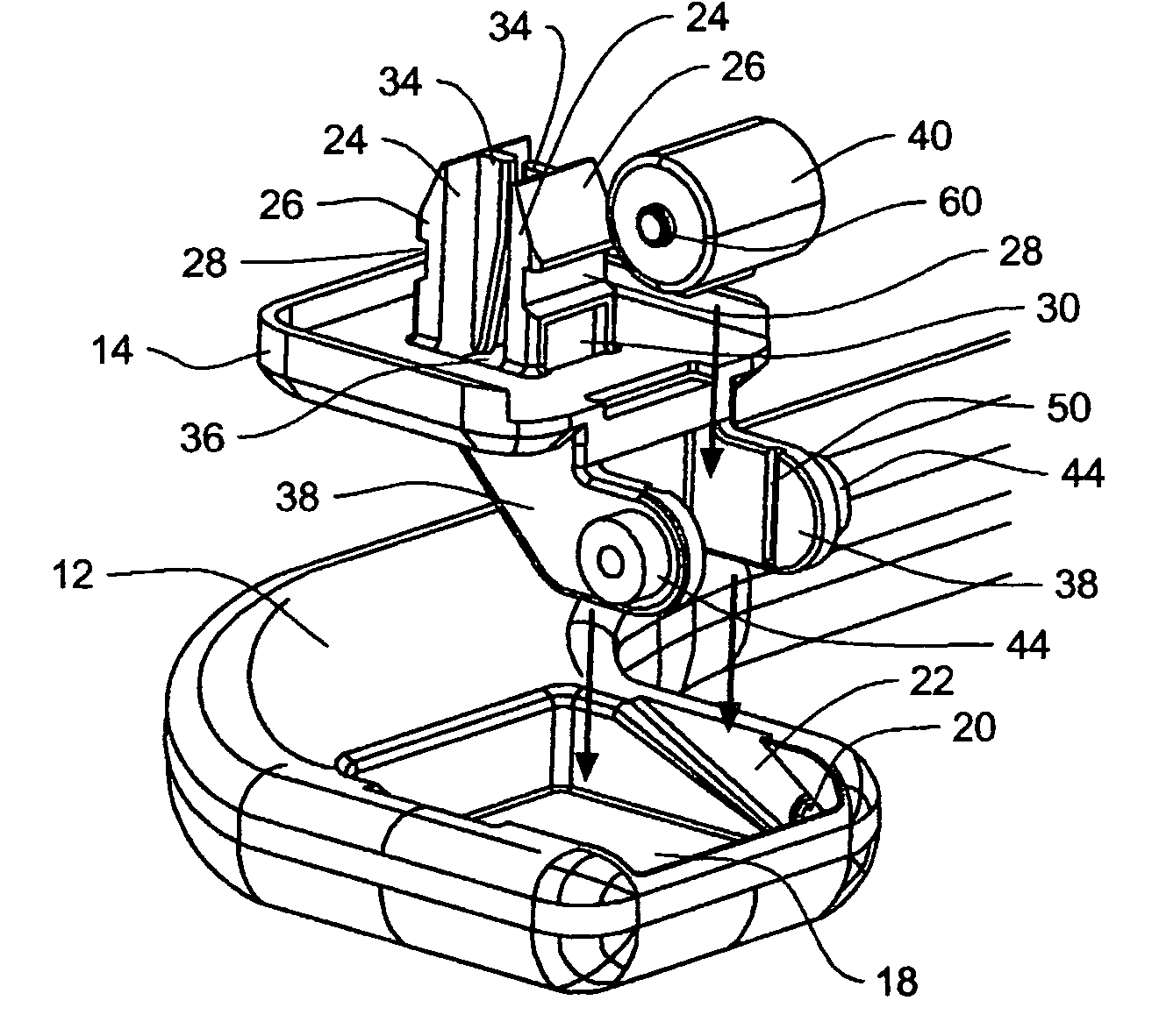 Pin-less damper assembly for an assist grip handle