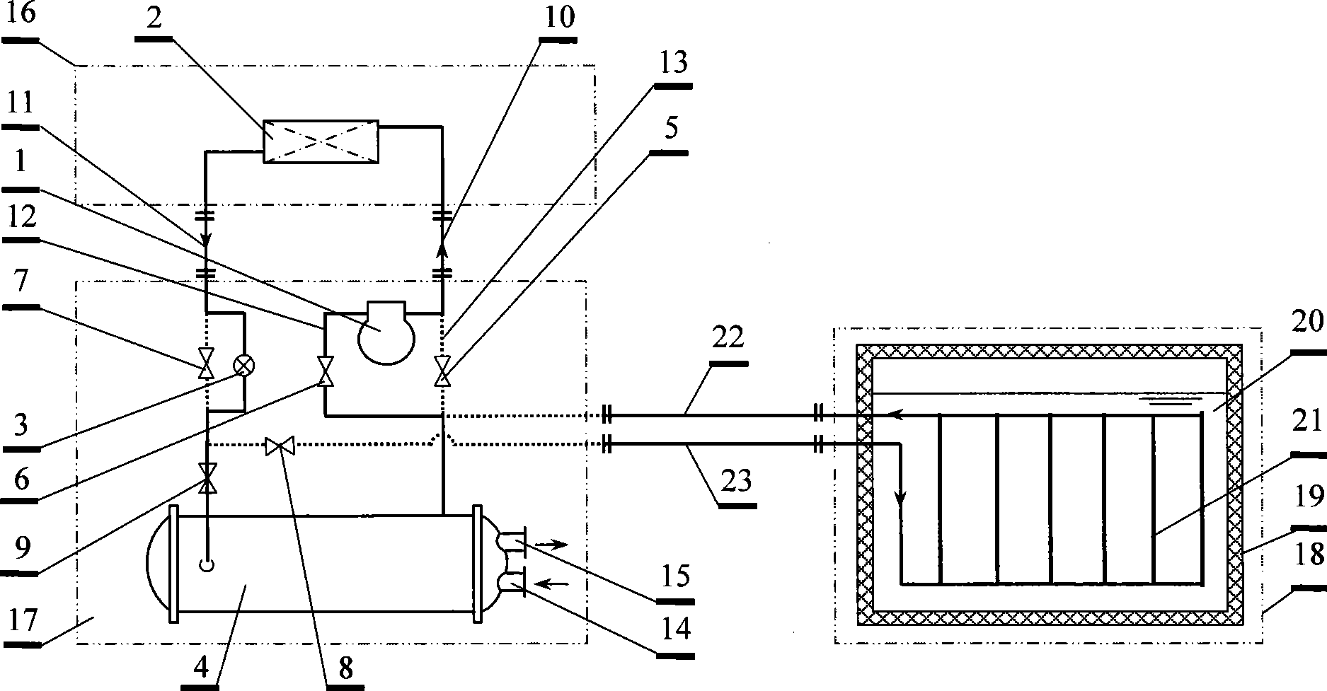 All-year cold supply chiller with natural cooling and cold-accumulation functions