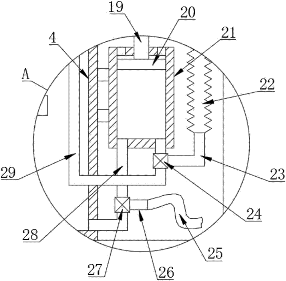 Height-adjustable automatic water-feeding mixing and spraying device of pesticide