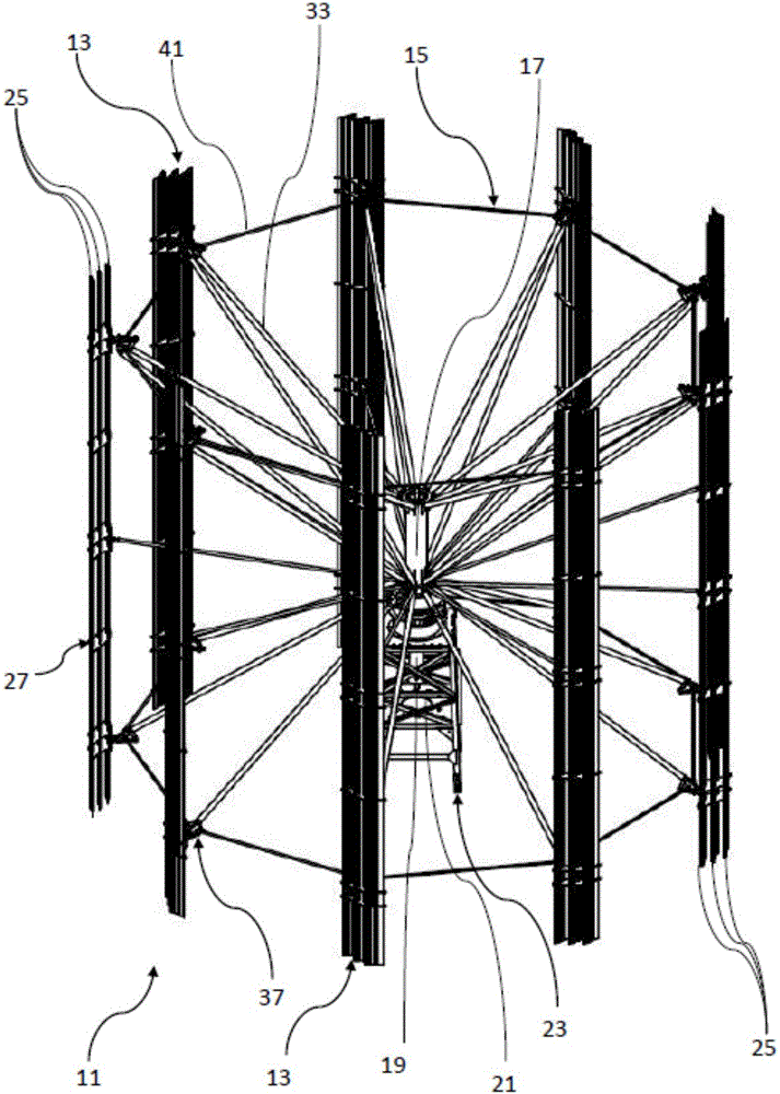 Vertical axis wind turbine rotor