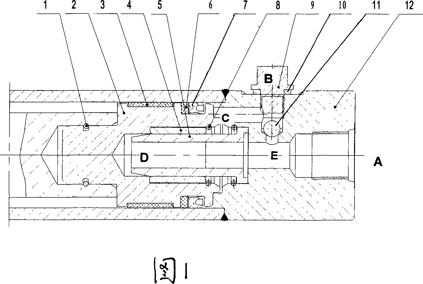 1-3.5T gap buffer lift oil cylinder with one-way valve at cylinder bottom