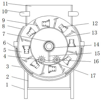 Residual material recycling device for building material production