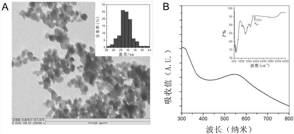 Targeting light-operated nitric oxide release nanometer composite material medicine system and preparation method thereof