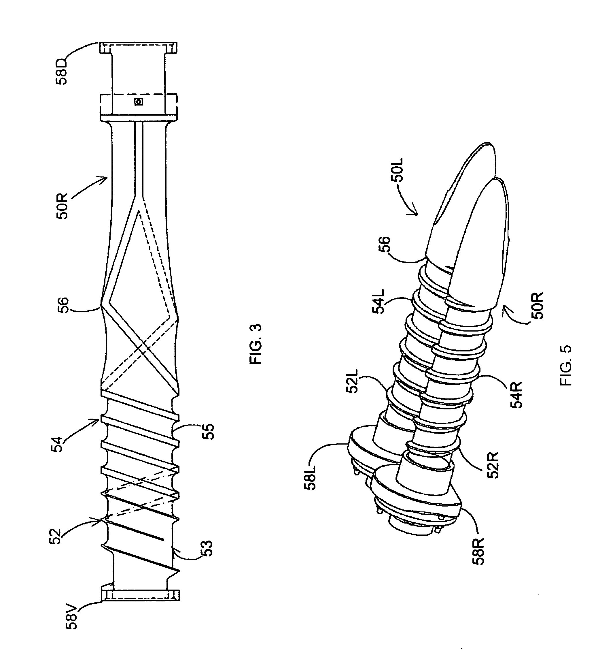 Dual flight rotors for continuous mixer assembly